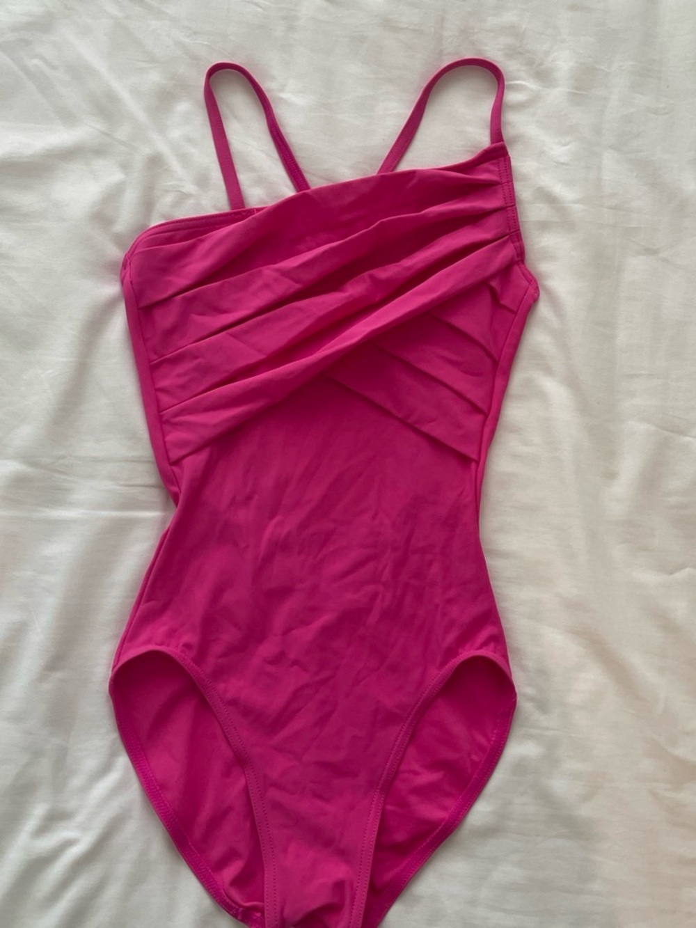 Capezio Pink Ruched Front Dance Leotard size small